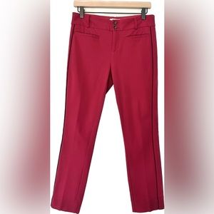 The Essential Slim Pant by Anthropologie in Red Size 4